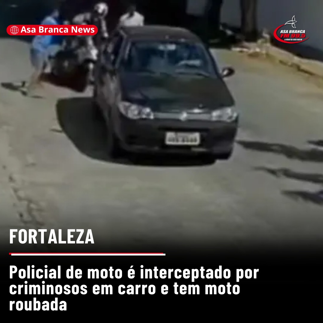 Policial é interceptado por criminosos e tem moto tomada de assalto