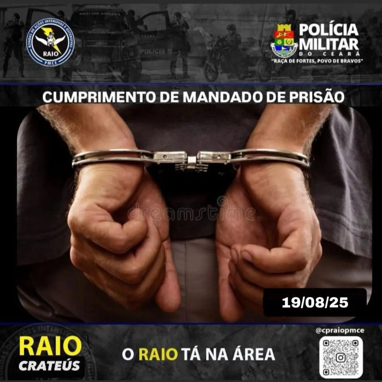 Raio cumpre mandado de prisão na zona rural de Independência