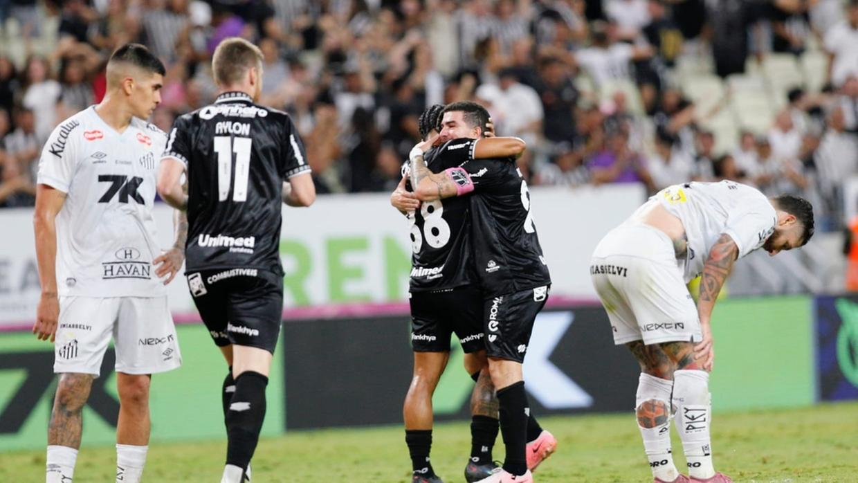 Ceará vence o Santos por 3×0 no Castelão e volta ao G10 da Série A