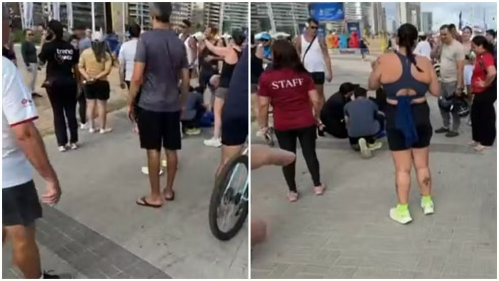 SEGURANÇA – Turista de 74 anos sofre traumatismo craniano após ser atropelada por ciclista na Beira-Mar, em Fortaleza