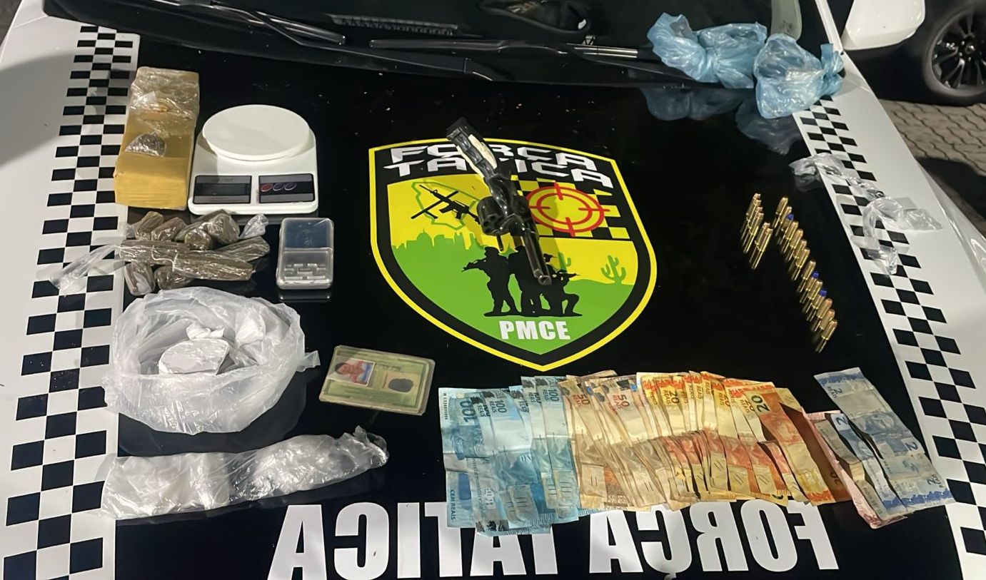 POLÍCIA – Prisão de um homem por tráfico e posse ilegal de arma de fogo movimenta o plantão policial em Boa Viagem-CE