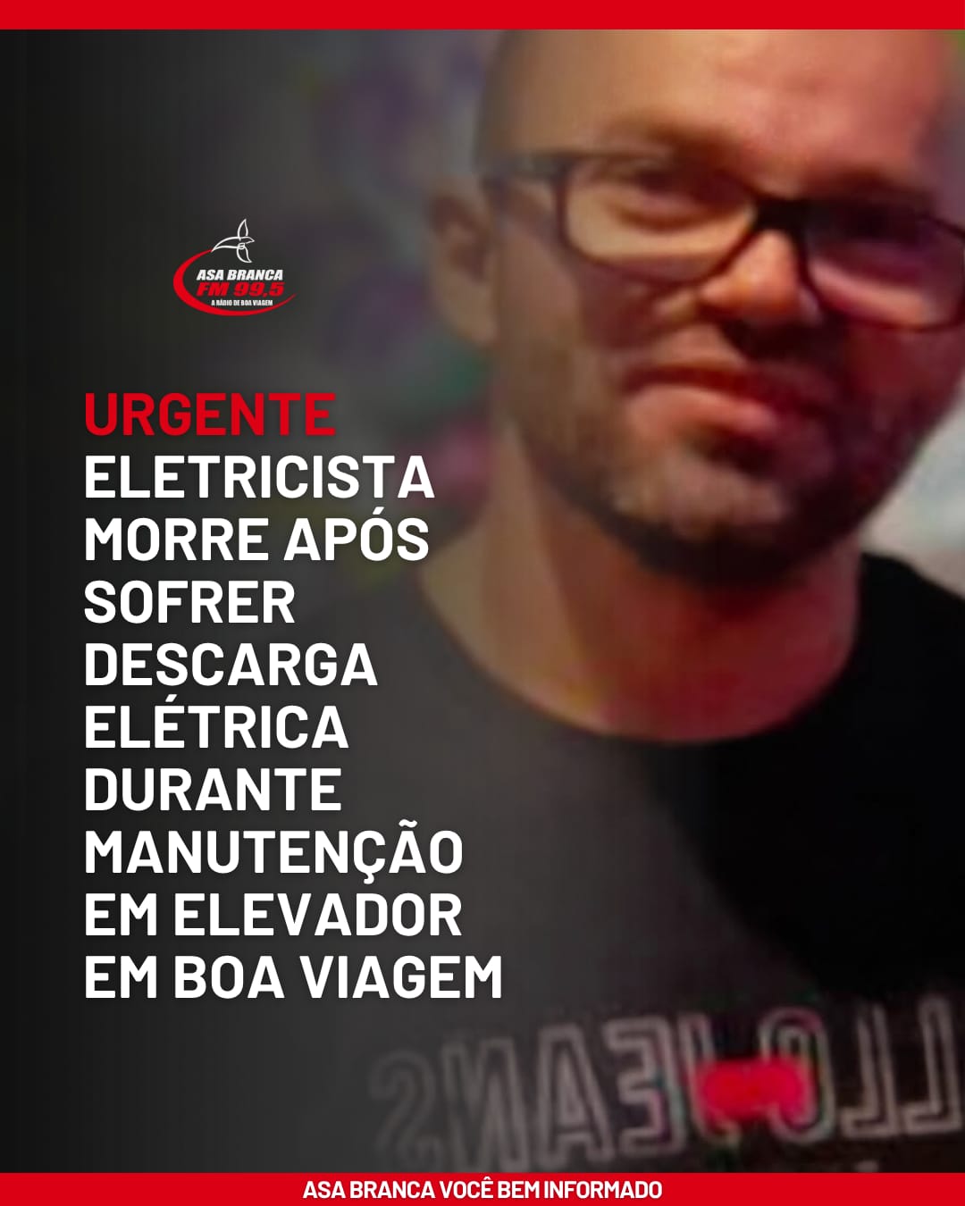 TRAGÉDIA – Eletricista morre ao sofrer descarga elétrica fazendo manutenção em elevador de carga em Boa Viagem