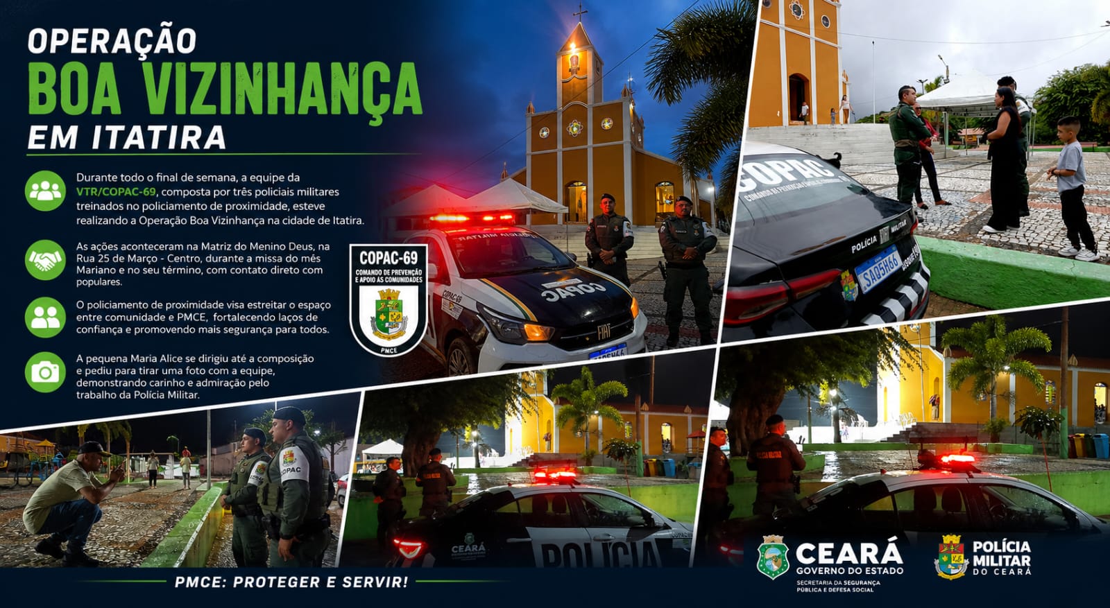 REGIONAL – 🚔 Operação boa vizinhança na cidade de Itatira
