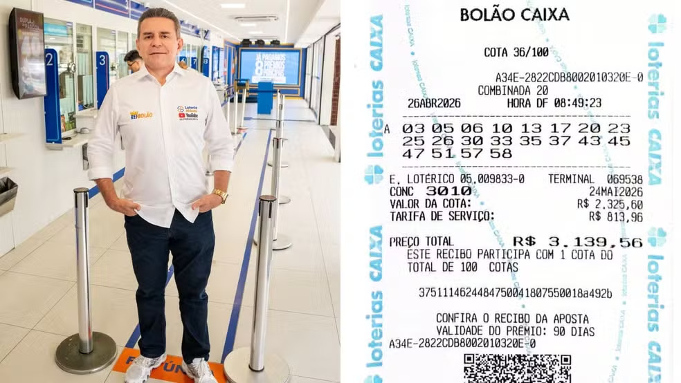 MEGA SENA – Dono de lotérica no Ceará é um dos ganhadores de prêmio de R$ 168 milhões na Mega-Sena