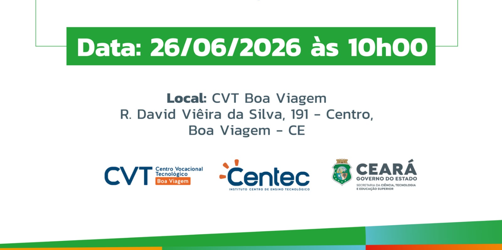 OPORTUNIDADE – CVT Boa Viagem realiza solenidade de requalificação das instalações e certificação de cursos