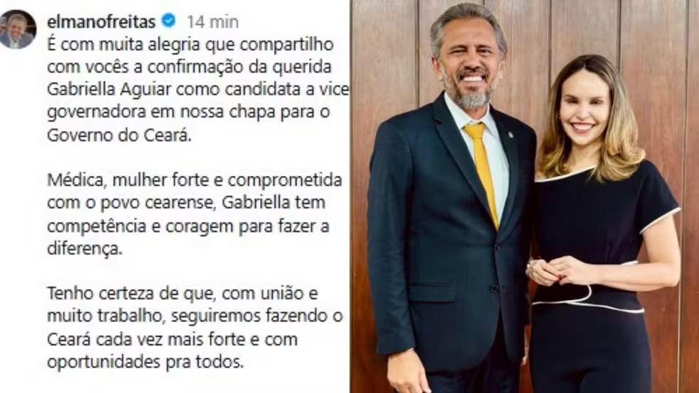POLÍTICA – Elmano de Freitas anuncia Gabriella Aguiar como candidata a vice-governadora no Ceará