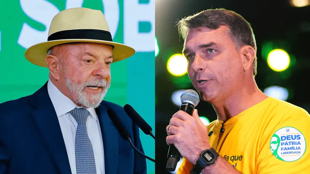 POLÍTICA – Datafolha: Lula tem 40% das intenções de voto e Flávio Bolsonaro tem 32% no 1° turno