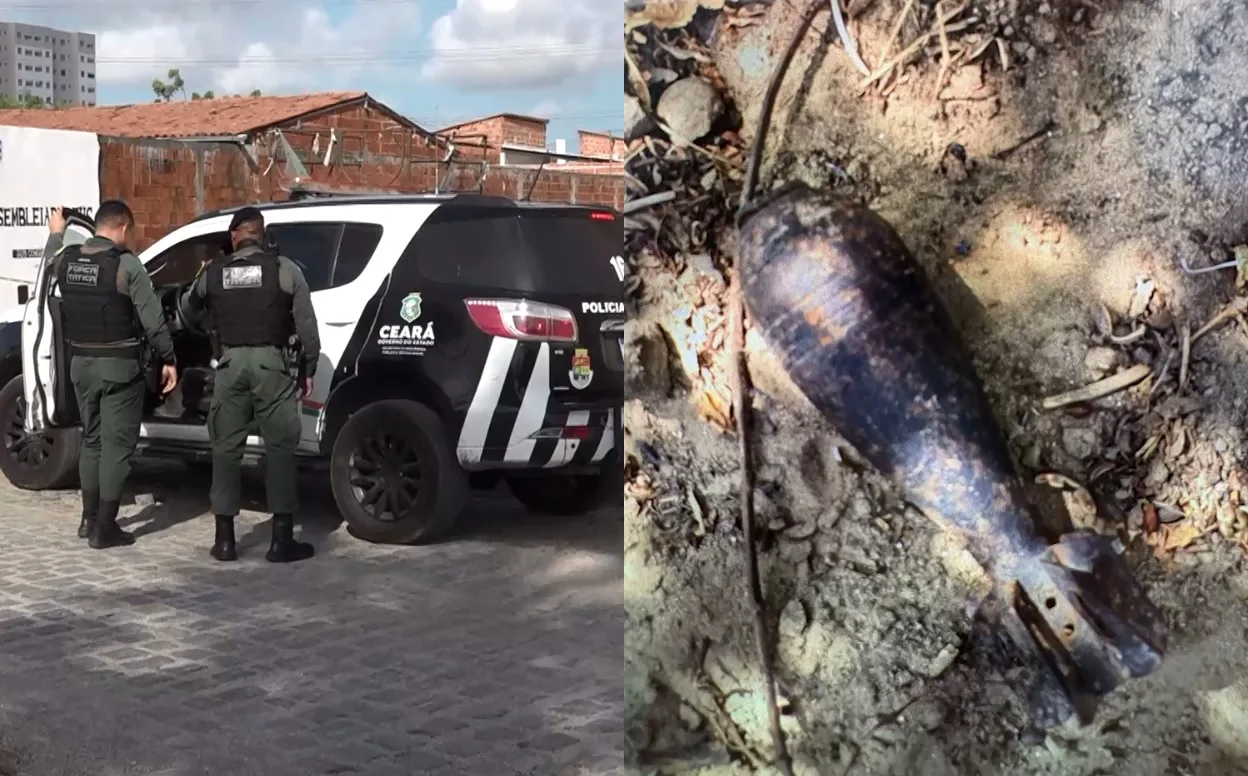 POLÍCIA – Crianças encontram artefato explosivo durante brincadeira no Barroso, em Fortaleza