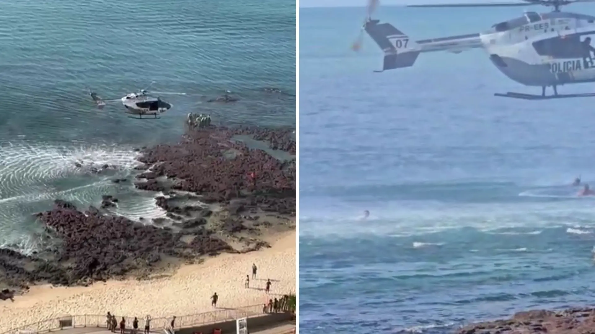 POLÍCIA – Homem é capturado dentro do mar enquanto fugia da polícia na Beira-Mar